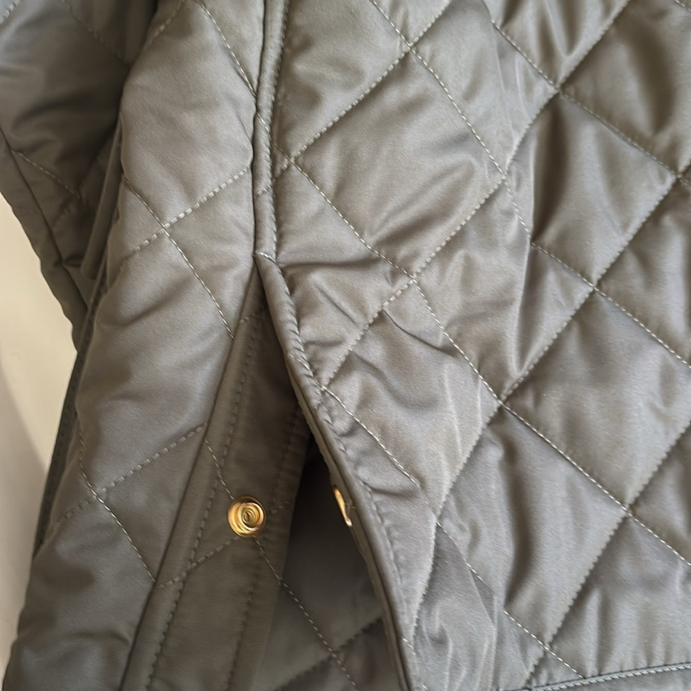 Celine Quilted Puffer Jacket - Dark Green and Brown. Hunting jacket - Picture 8 of 11